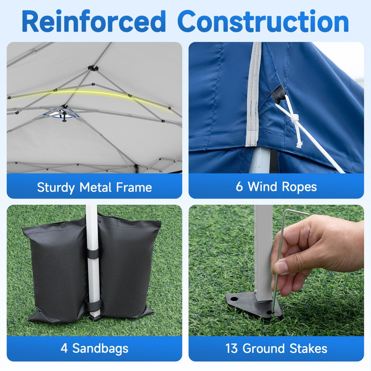 10x20 FT Pop-Up Canopy Tent with 6 Sidewalls – Outdoor Event Shelter