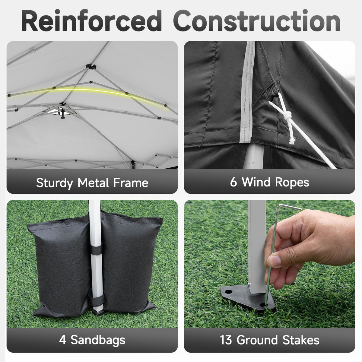 10x20 FT Pop-Up Canopy Tent with 6 Sidewalls – Outdoor Event Shelter