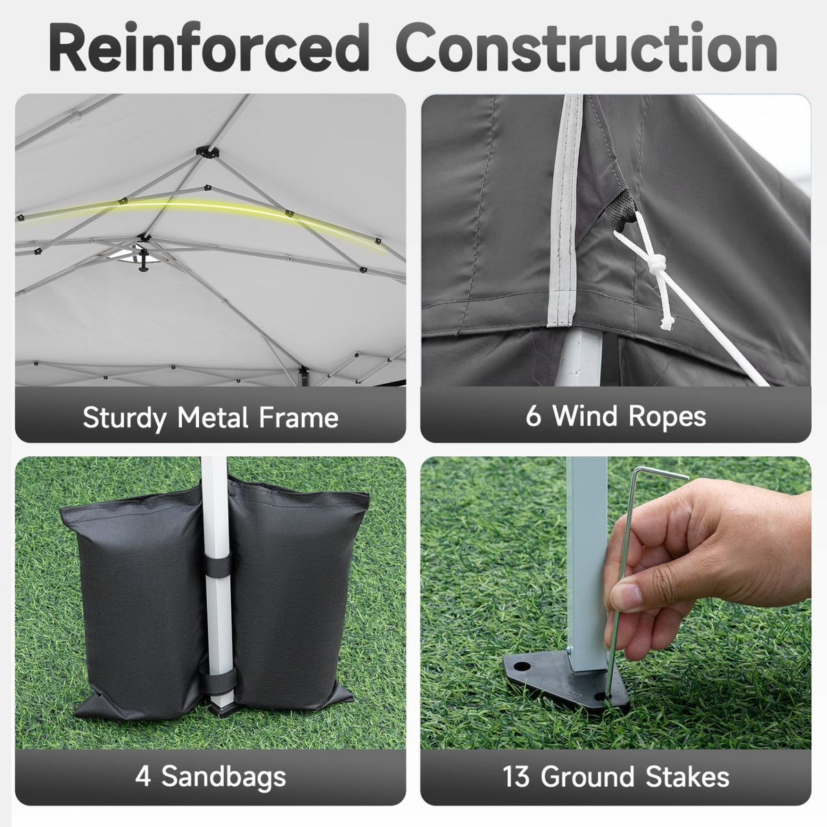 10x20 FT Pop-Up Canopy Tent with 6 Sidewalls – Outdoor Event Shelter