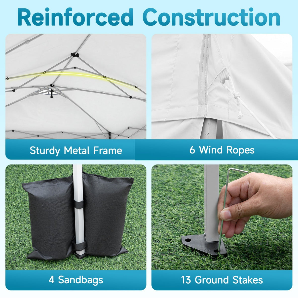 10x20 FT Pop-Up Canopy Tent with 6 Sidewalls – Outdoor Event Shelter
