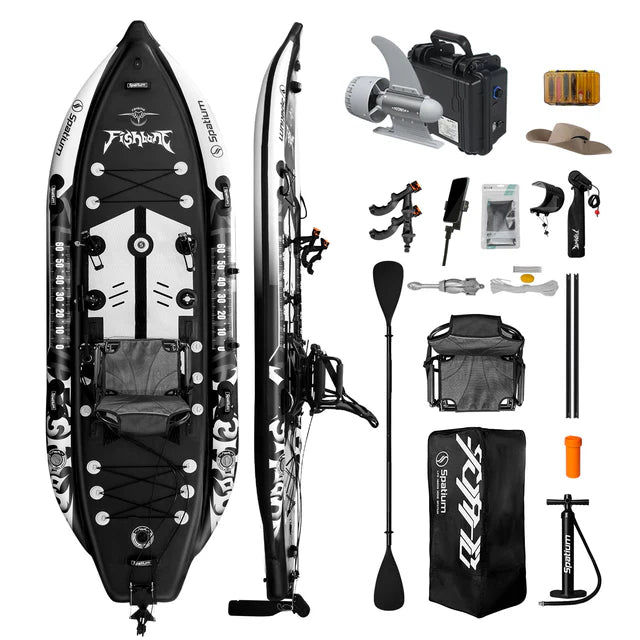 FishBone Basic Electric Drive Set – Inflatable Fishing Board with IFUNGOO Y2B1 Motor