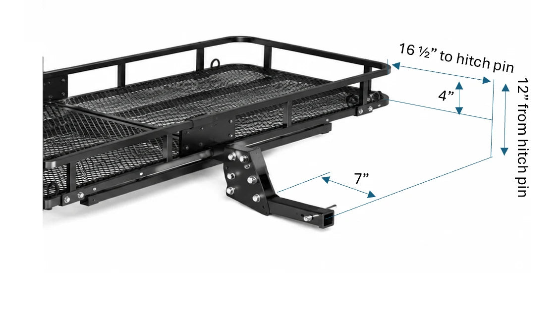 PRO HD 34-75 eTrike hitch rack with full-width folding ramp.