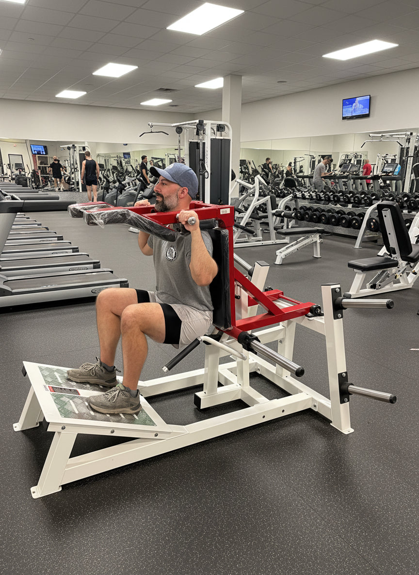 Plate Loaded Power Squat & Hack Squat (V-Squat) Machine (New)