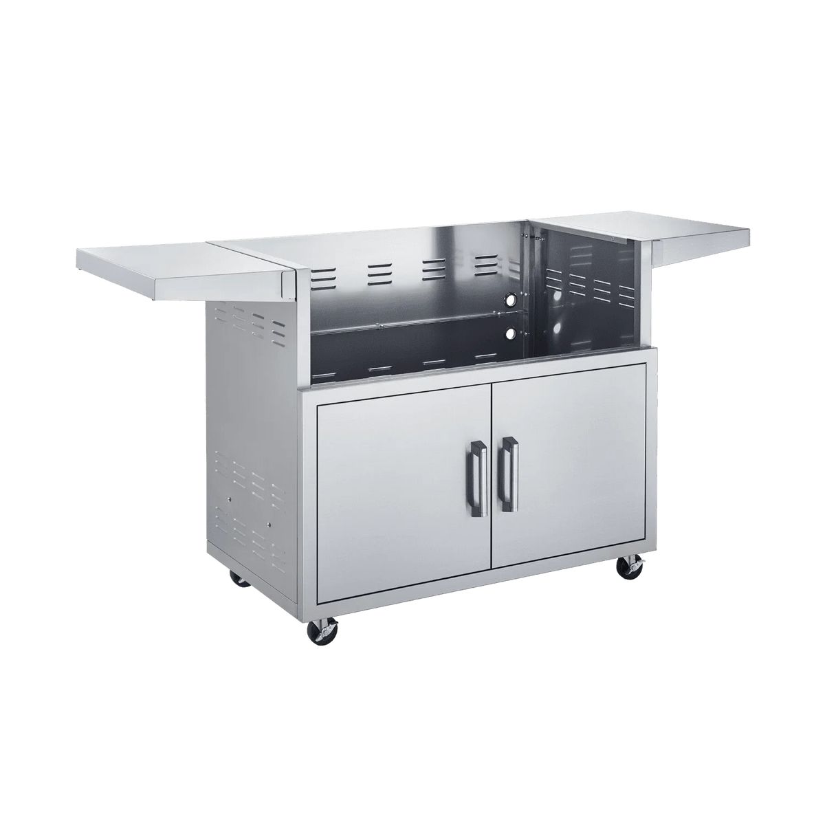 Broilmaster 42-Inch Stainless Steel Grill Cart with Fold-Down Shelves