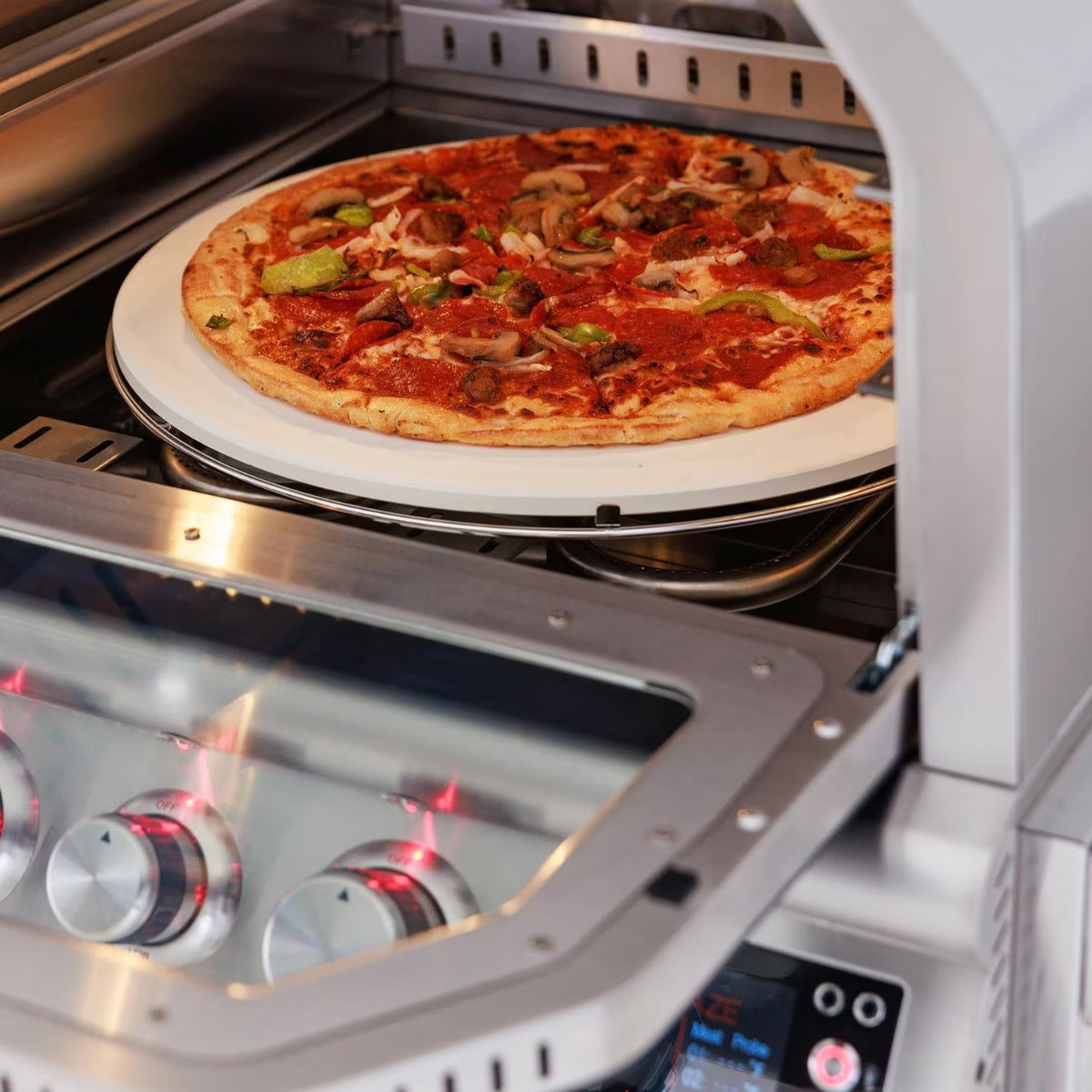 Blaze 26-Inch Built-In Gas Outdoor Pizza Oven with Rotisserie