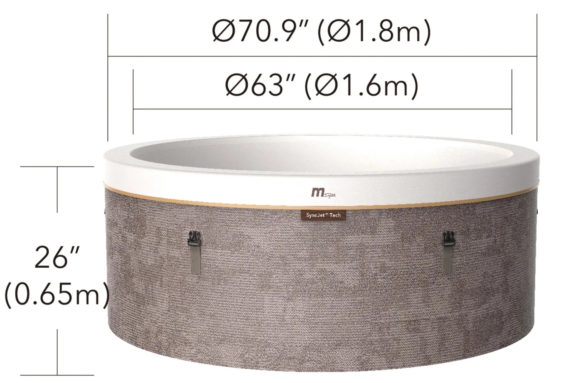 MSPA | COCOON | Verto Series | Textile-inspired Design | Rigid Hot Tub & Spa | Upto 6 Person
