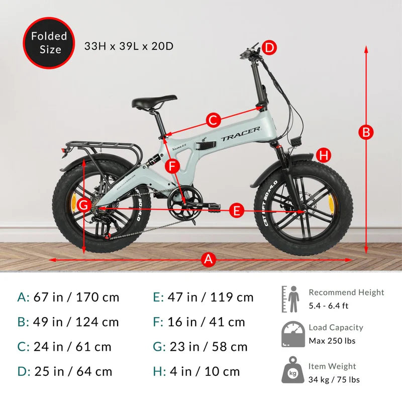 Tracer KAMA 2.0 20" 750W Folding E-Bike