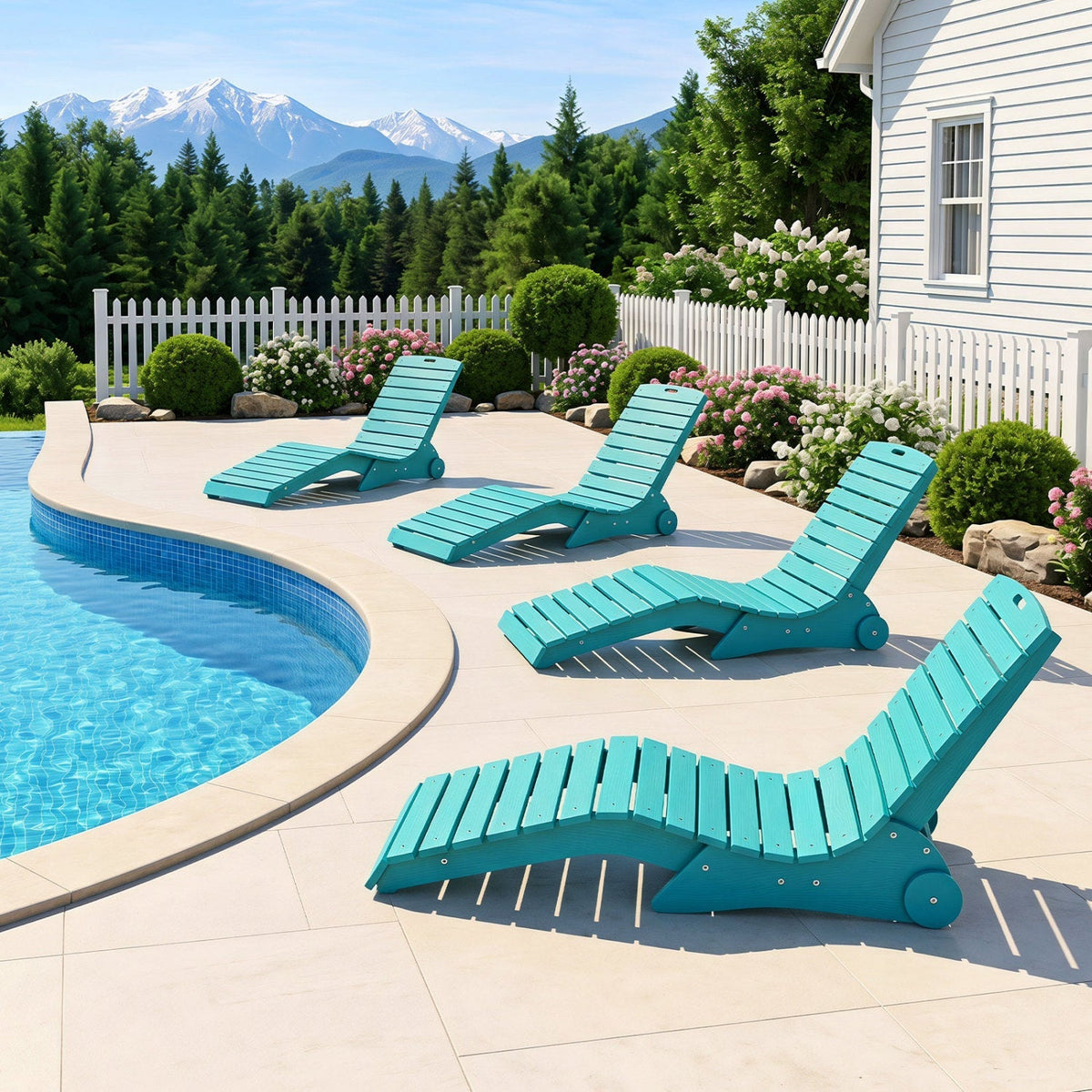 In-Pool Lounge Chair with Weighted Anti-Floating Design – 450 lb Capacity