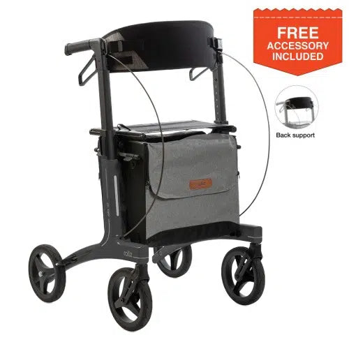 Rollz Air Carbon Fiber Rollator Walker with Seat