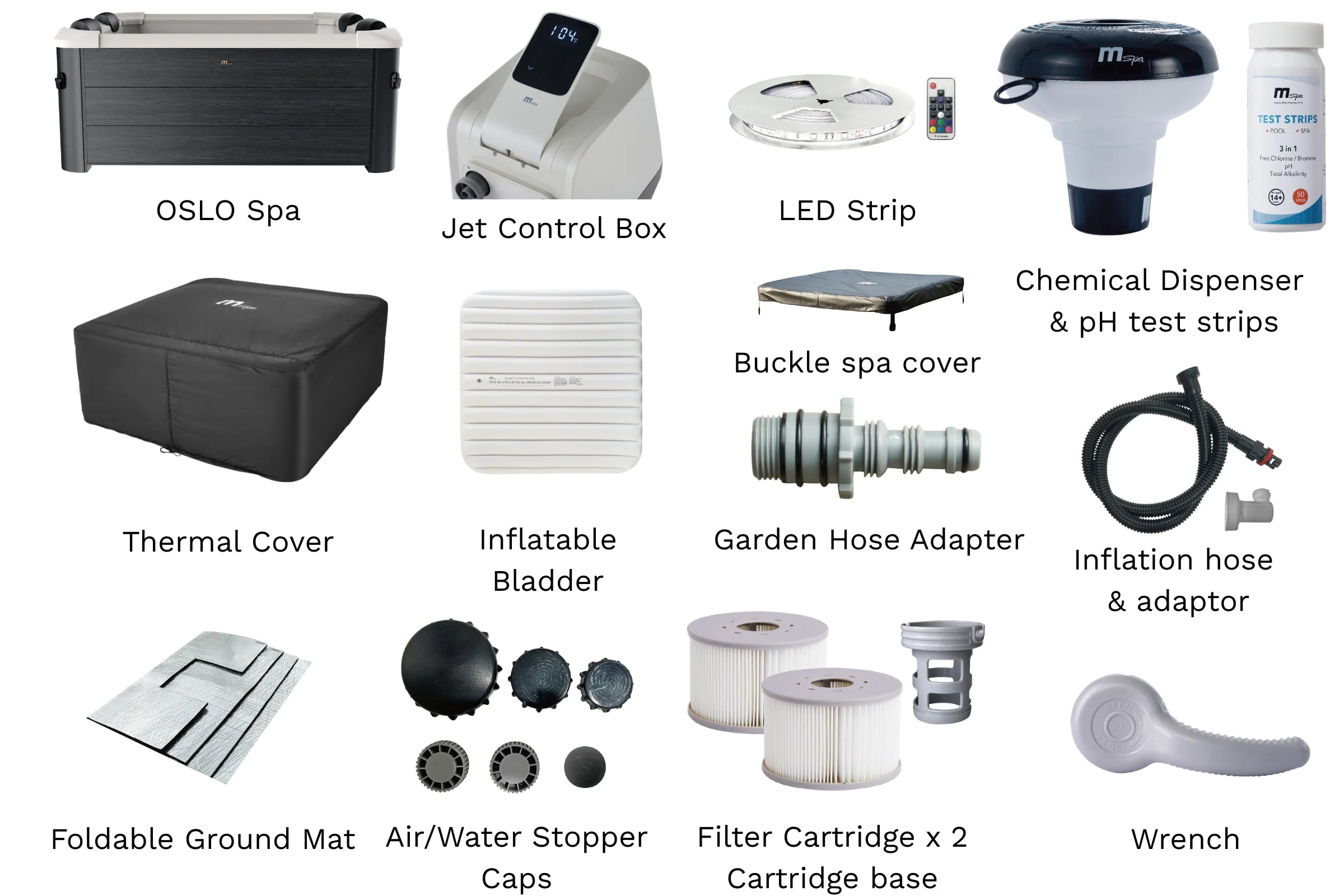 MSPA | OSLO | Frame Series | Rigid Hot Tub & Spa | Light up the night | Upto 6 Person