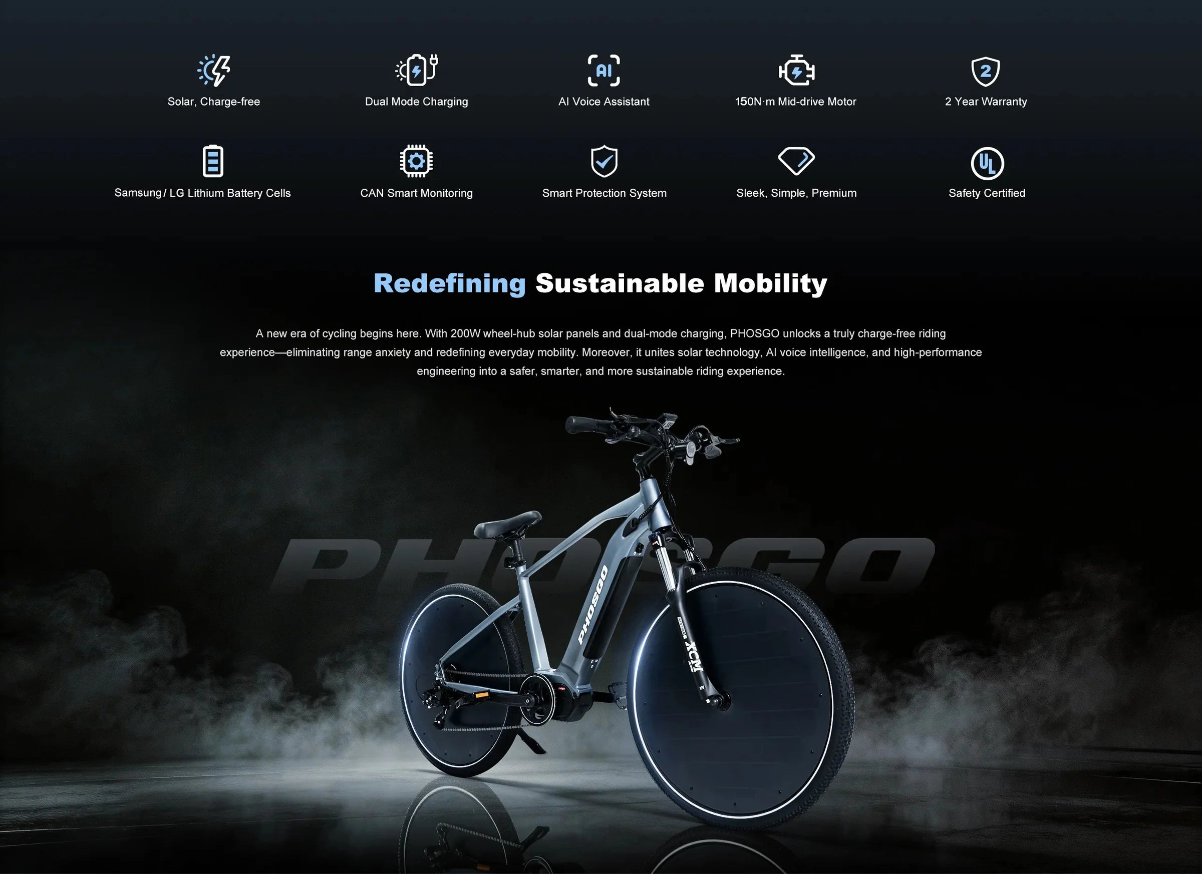 Phosgo Solar Bike (Pre-order)