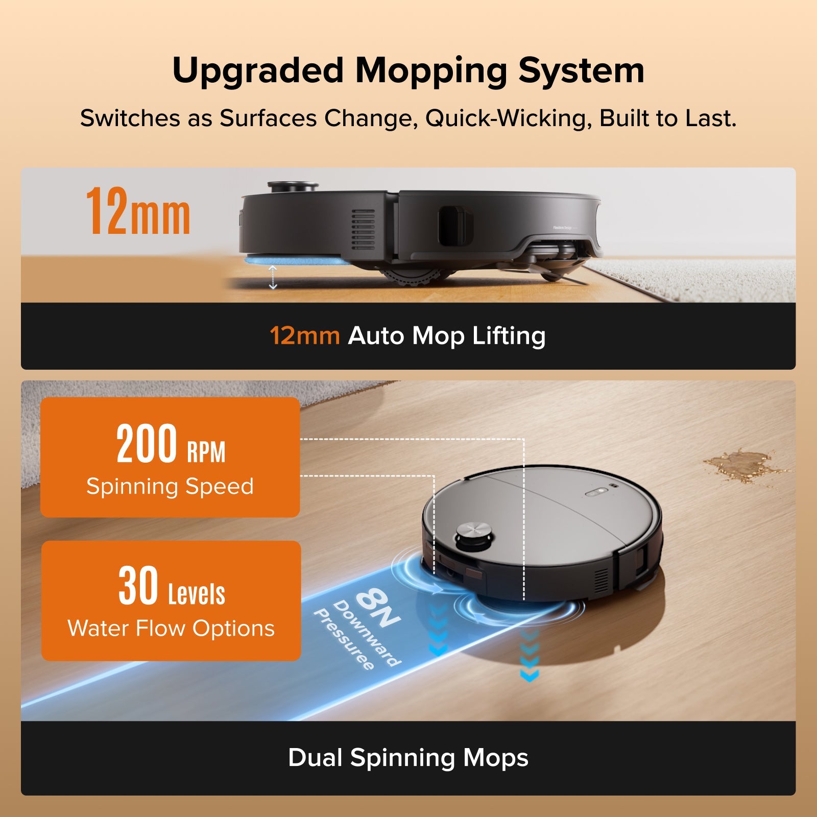 Roborock Qrevo Edge 2 - 25,000 Pa HyperForce™ Suction & Dual Anti-Tangle System