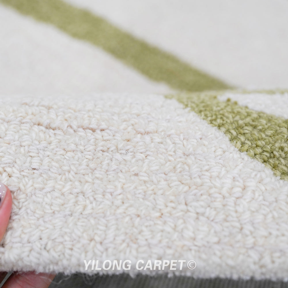 Hand Tufted Carpet Modern Wool Carpet 6.56x9.84ft