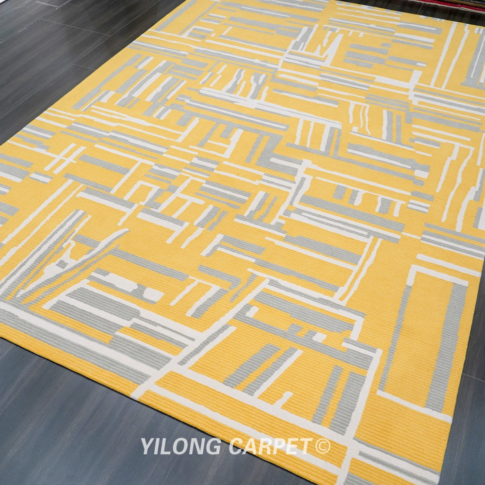 Hand Tufted Wool Carpet Modern Simple Design Carpet 6.56x9.84ft