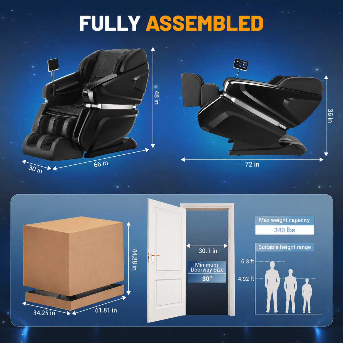 Kollecktiv 201 Zero Gravity 4D Massage Chair