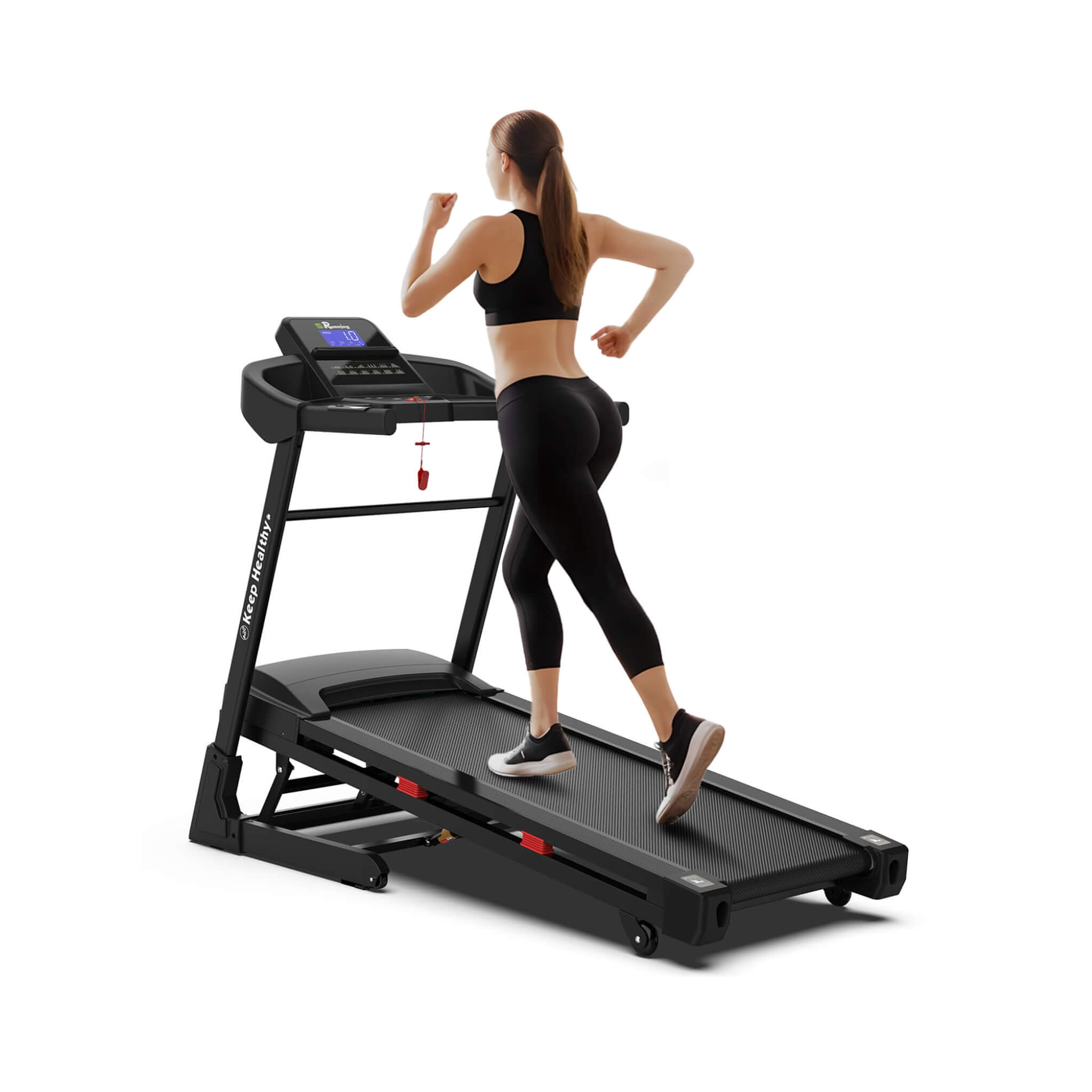 Compact 3.5HP Foldable Electric Treadmill With Bluetooth, LCD Display & 12 Pre-Set Running Programs (SAK25879)
