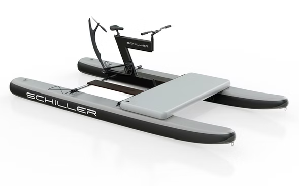 Schiller S1-C Water Bike – Black Frame with Gray-Black Pontoons