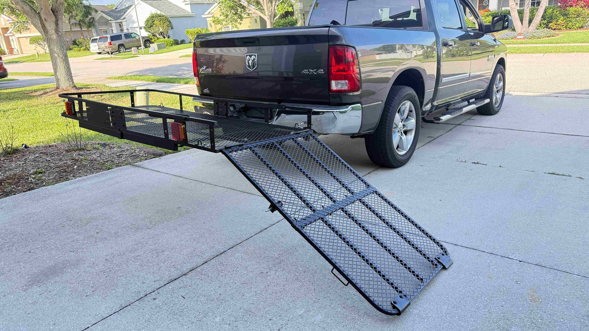 eTrike Hitch Rack - PRO HD 34-75 | 200 lb Platform Carrier with Full-Width Ramp