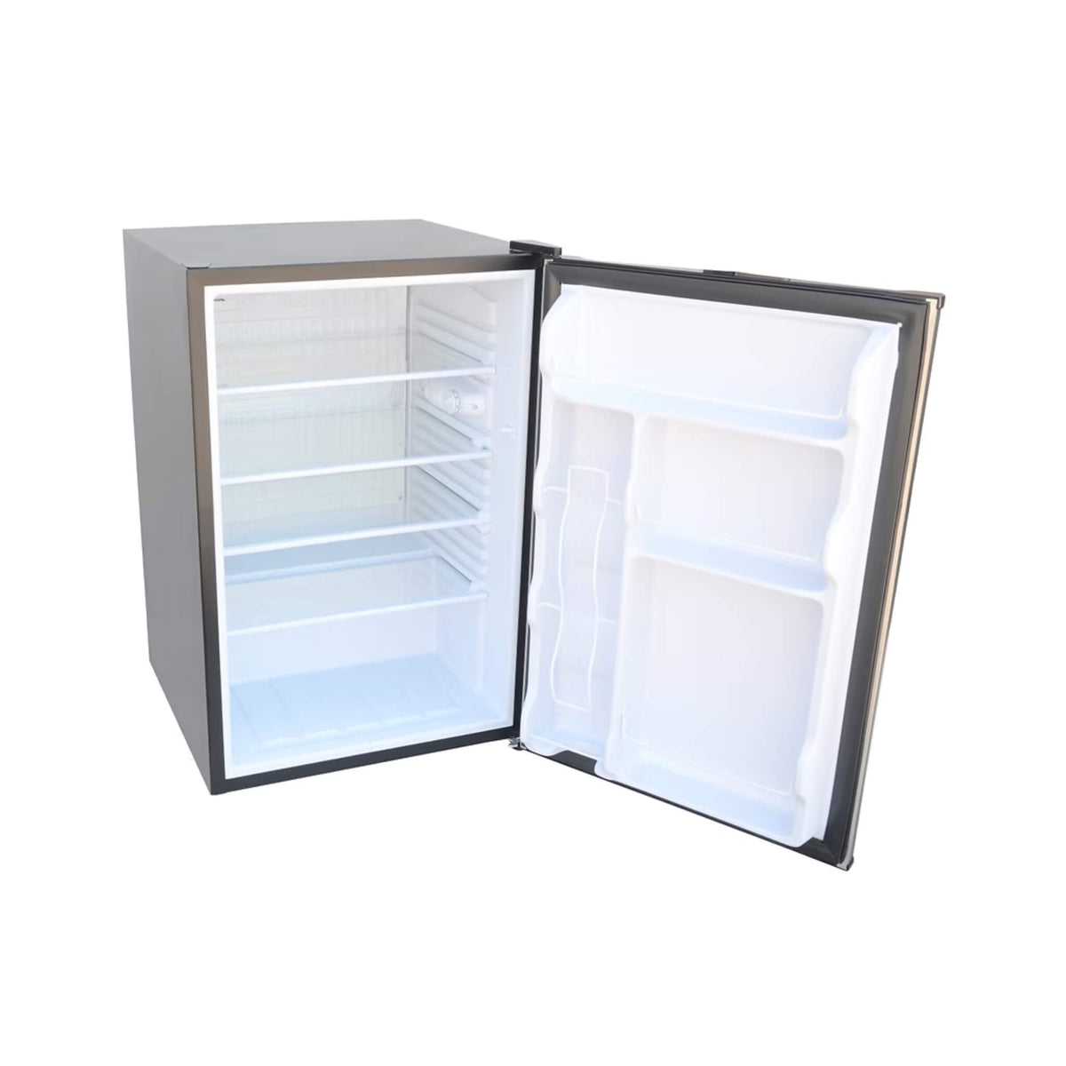 7FT Straight BBQ Island with Built-In BBQ and Refrigerator
