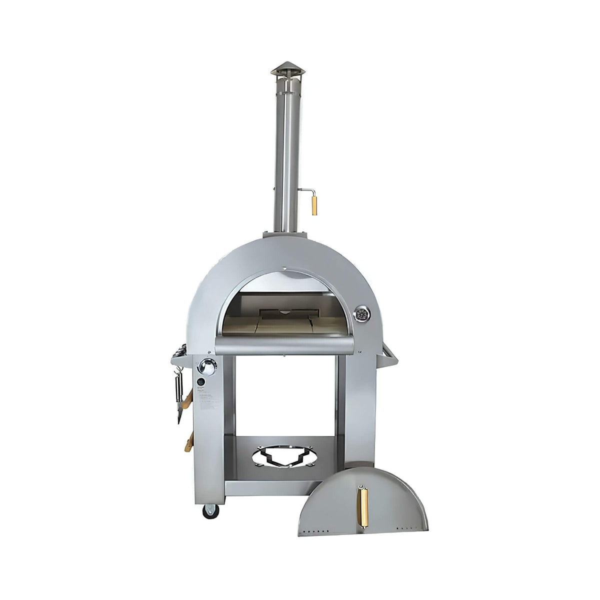 32-Inch Premium Stainless Steel Dual-Fuel Gas or Wood-Fired Pizza Oven