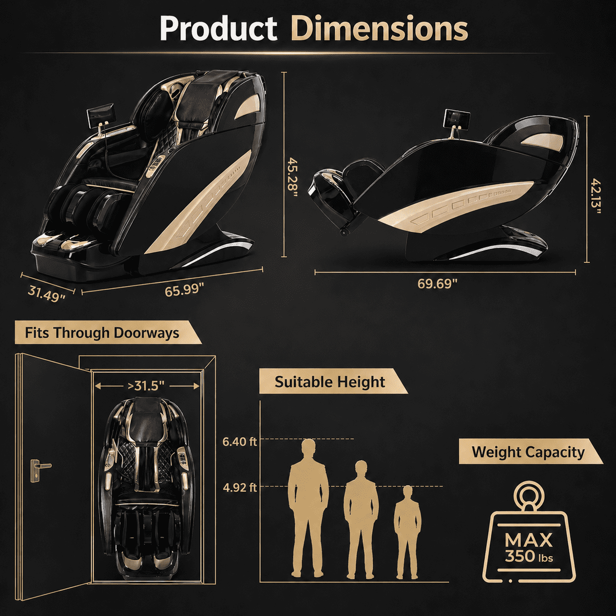 Kollecktiv 202 Zero Gravity 4D Massage Chair