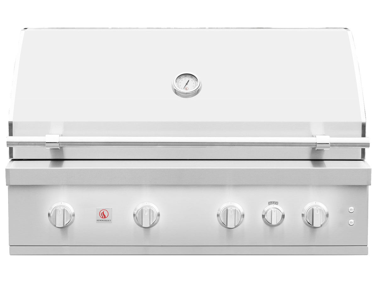 Summerset Quest 42-Inch 4 Burner Built-In Gas Grill with Rear Infrared Burner, Rotisserie Kit & Drop-In Griddle Plate