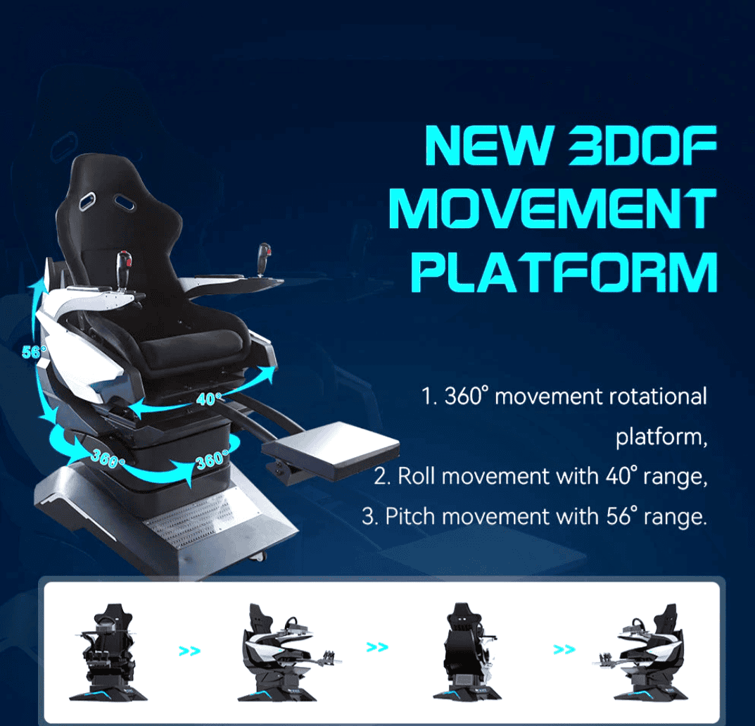 9D Virtual Reality Racing & Flight Simulator Game