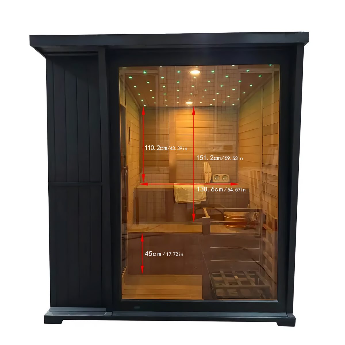 4-Person Hemlock Wood Sauna – Indoor Home Sauna Room