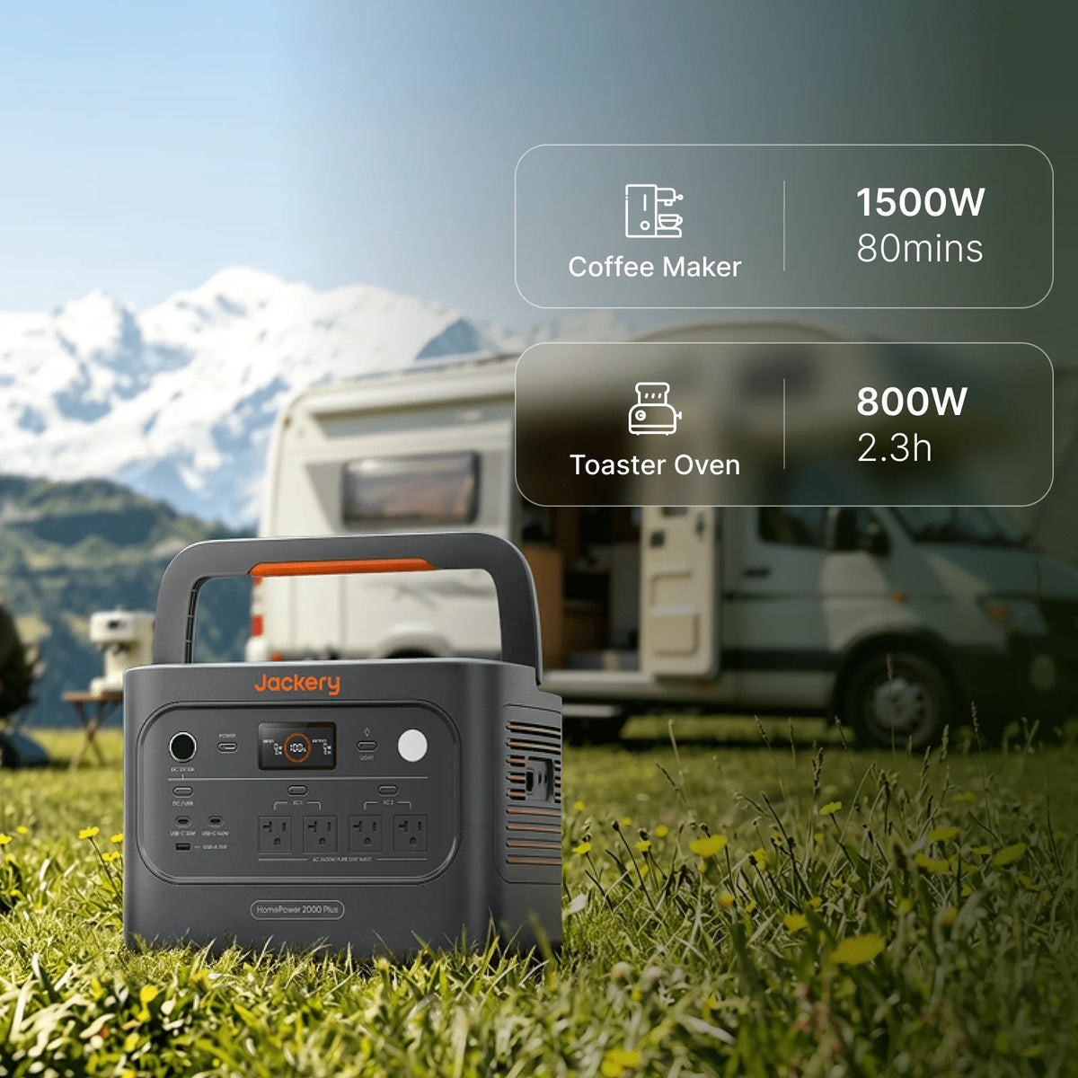 Jackery HomePower 2000 Plus v2 Portable Power Station – 2048Wh, 2400W Output, Expandable Battery Backup