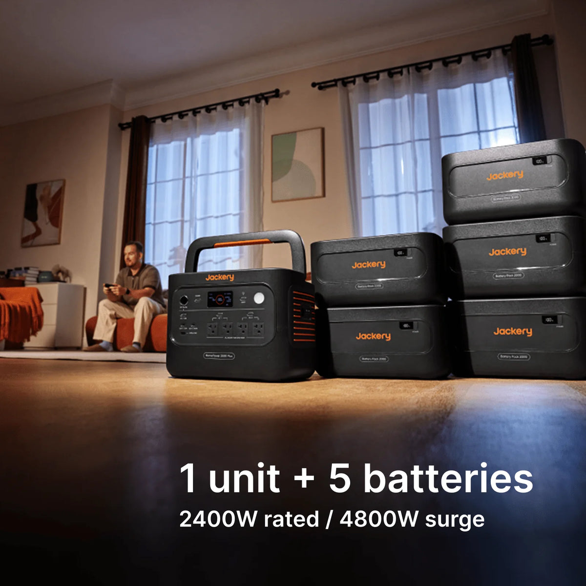 Jackery HomePower 2000 Plus v2 Portable Power Station – 2048Wh, 2400W Output, Expandable Battery Backup