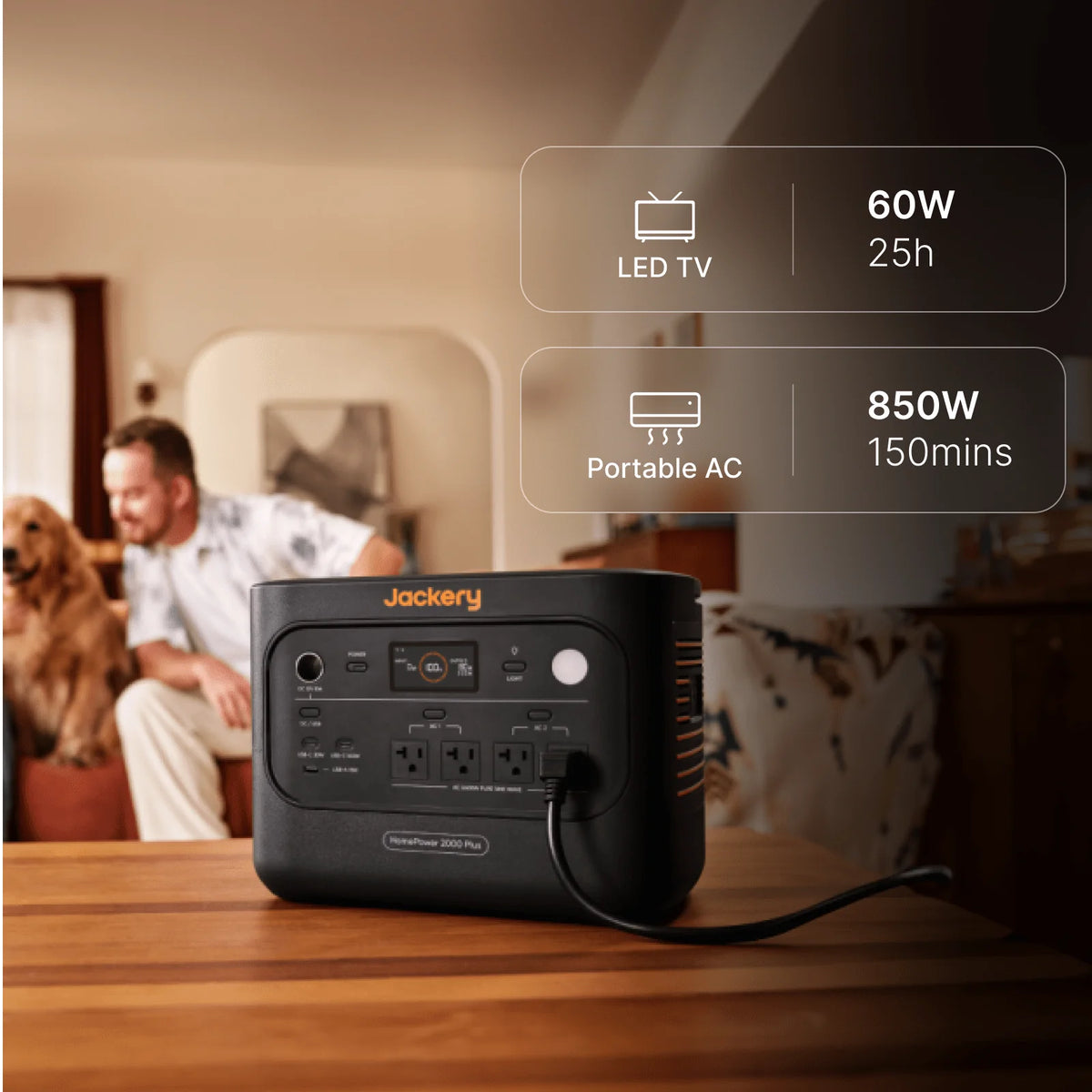 Jackery HomePower 2000 Plus v2 Portable Power Station – 2048Wh, 2400W Output, Expandable Battery Backup