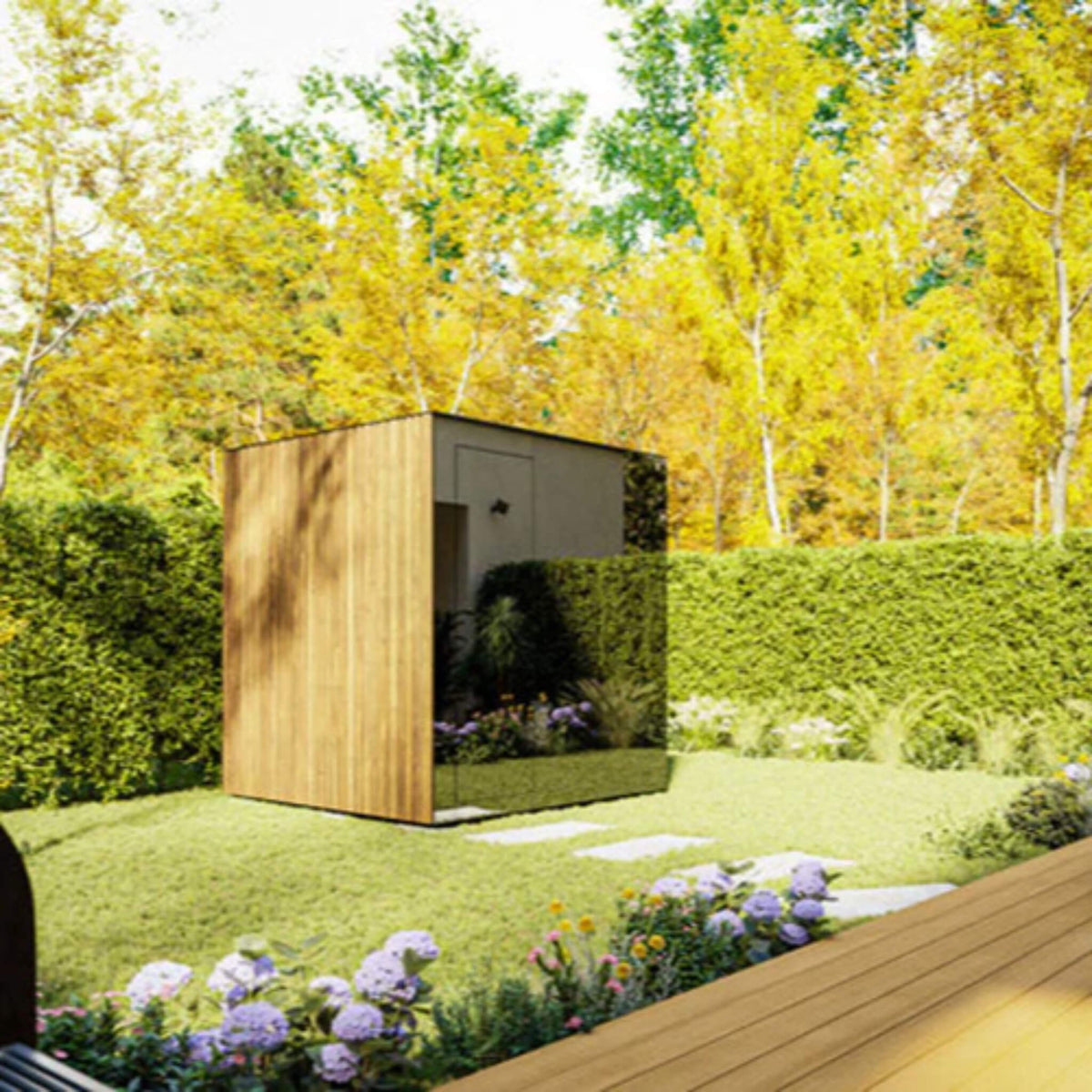 Spectra 4-Person Fully-Assembled Outdoor Sauna Cabin