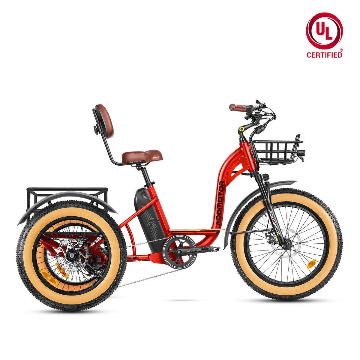 Grandtan M-340 Full-Suspension Fat Tire Electric Trike