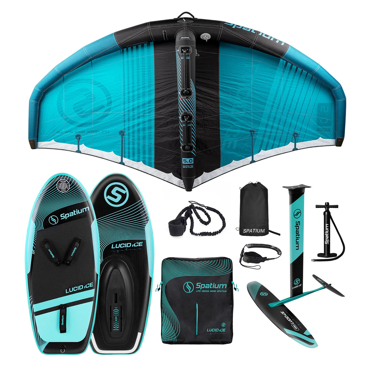Spatium Wingfoil Hydrofoil Board Set - Lucid ice