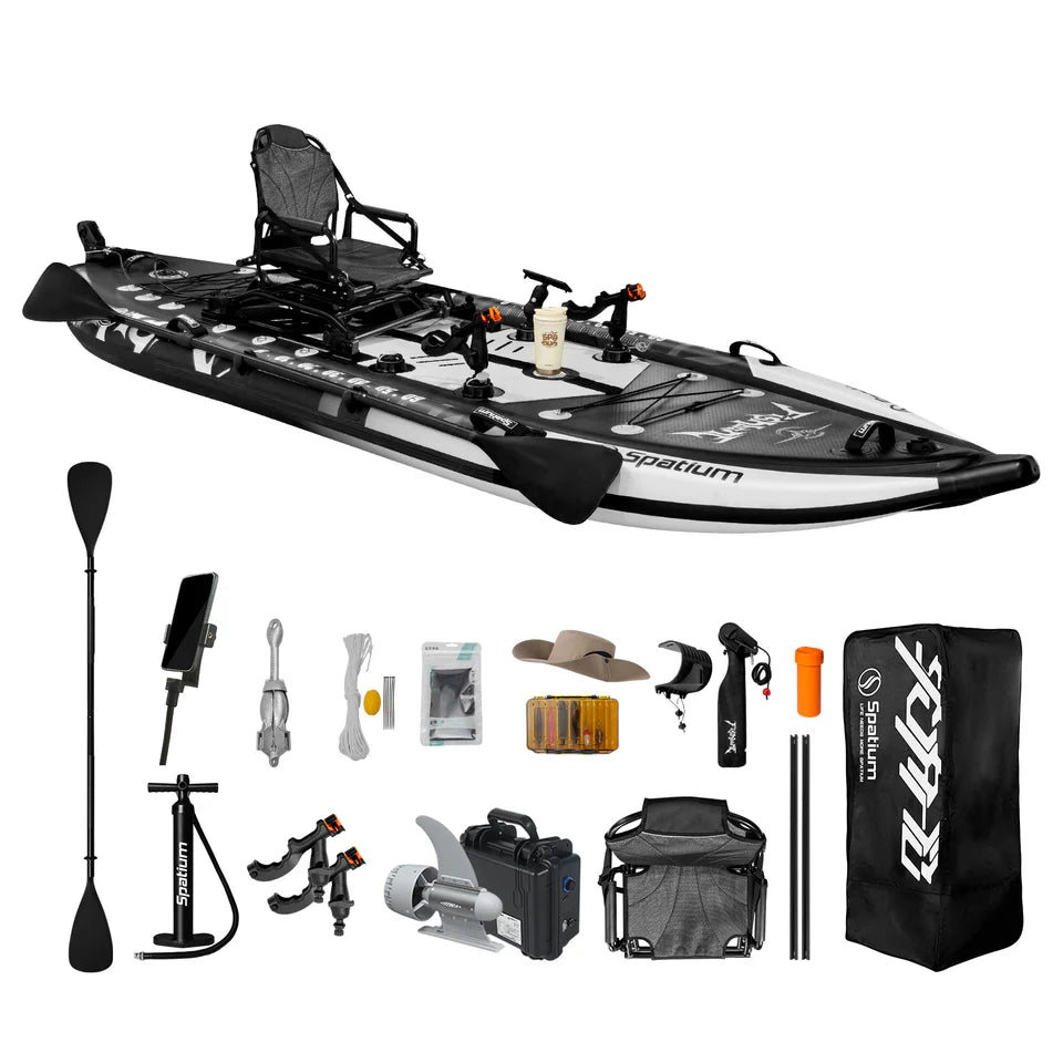 FishBone Basic Electric Drive Set – Inflatable Fishing Board with IFUNGOO Y2B1 Motor