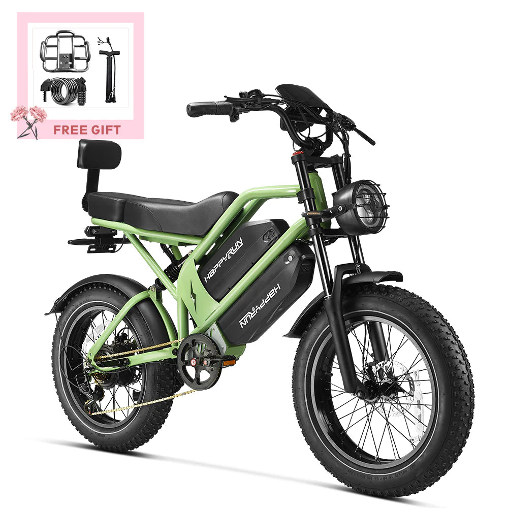 HappyRun G70 2000W Dual Battery Fast Electric Cargo Bike