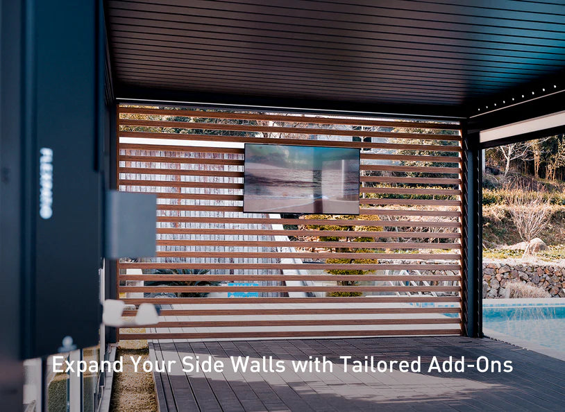 FlexPatio POWER+ PRO Gen 2 Motorized Pergola (Wall-Mounted)