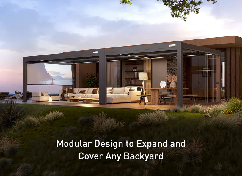 FlexPatio POWER+ PRO Gen 2 Motorized Pergola (Wall-Mounted)