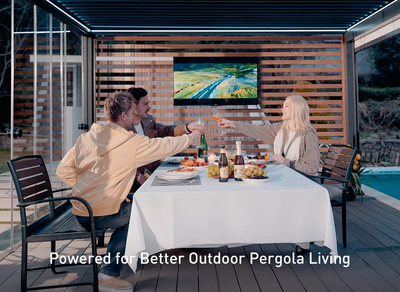 FlexPatio POWER+ PRO Gen 2 Motorized Pergola (Wall-Mounted)