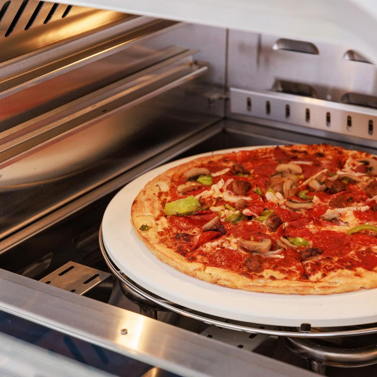 Blaze 26-Inch Built-In Gas Outdoor Pizza Oven with Rotisserie