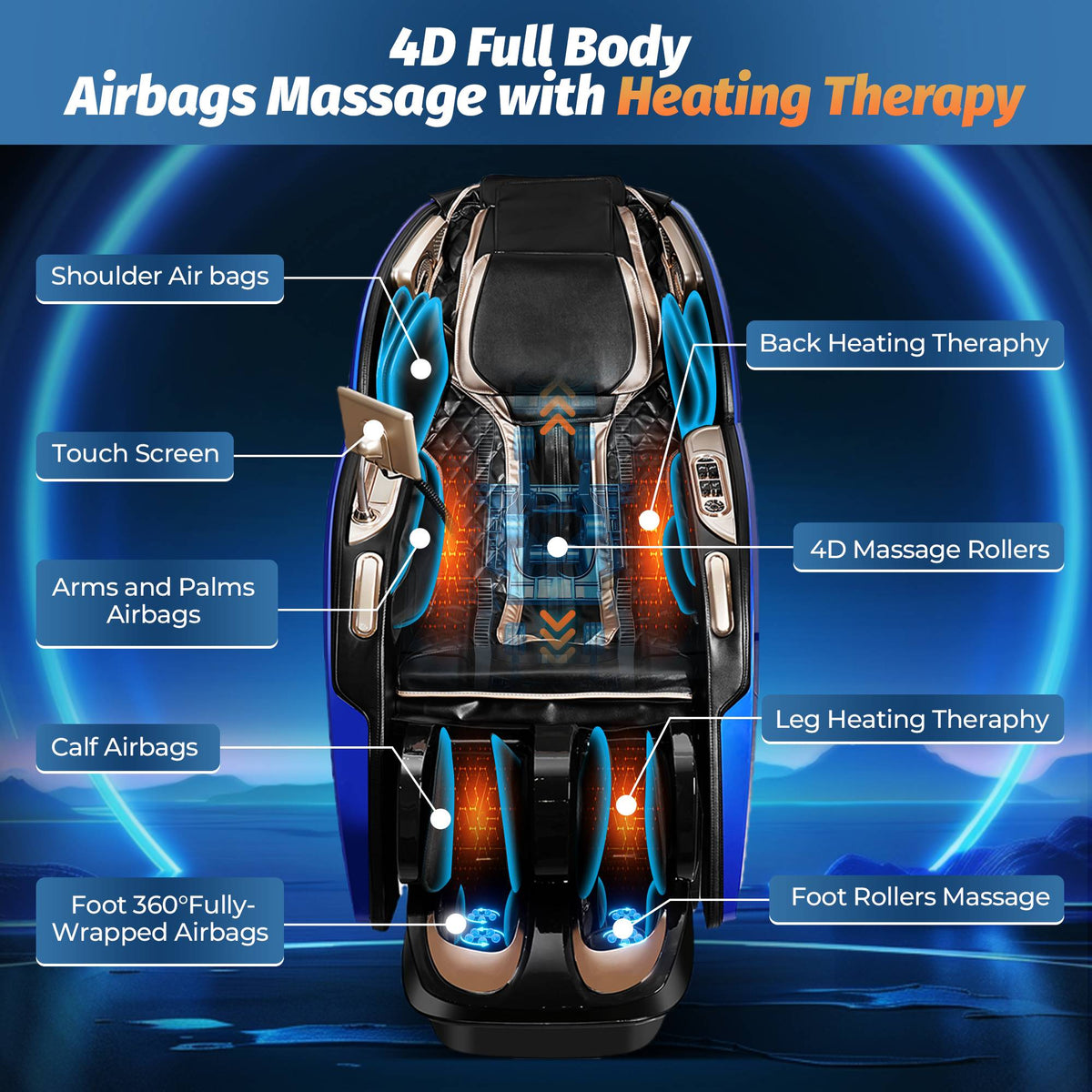 Kollecktiv 204 Heated 4D Massage Chair