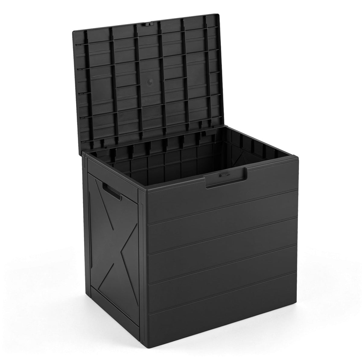 25-Gallon Outdoor Storage Deck Box with Lid & Carry Handles