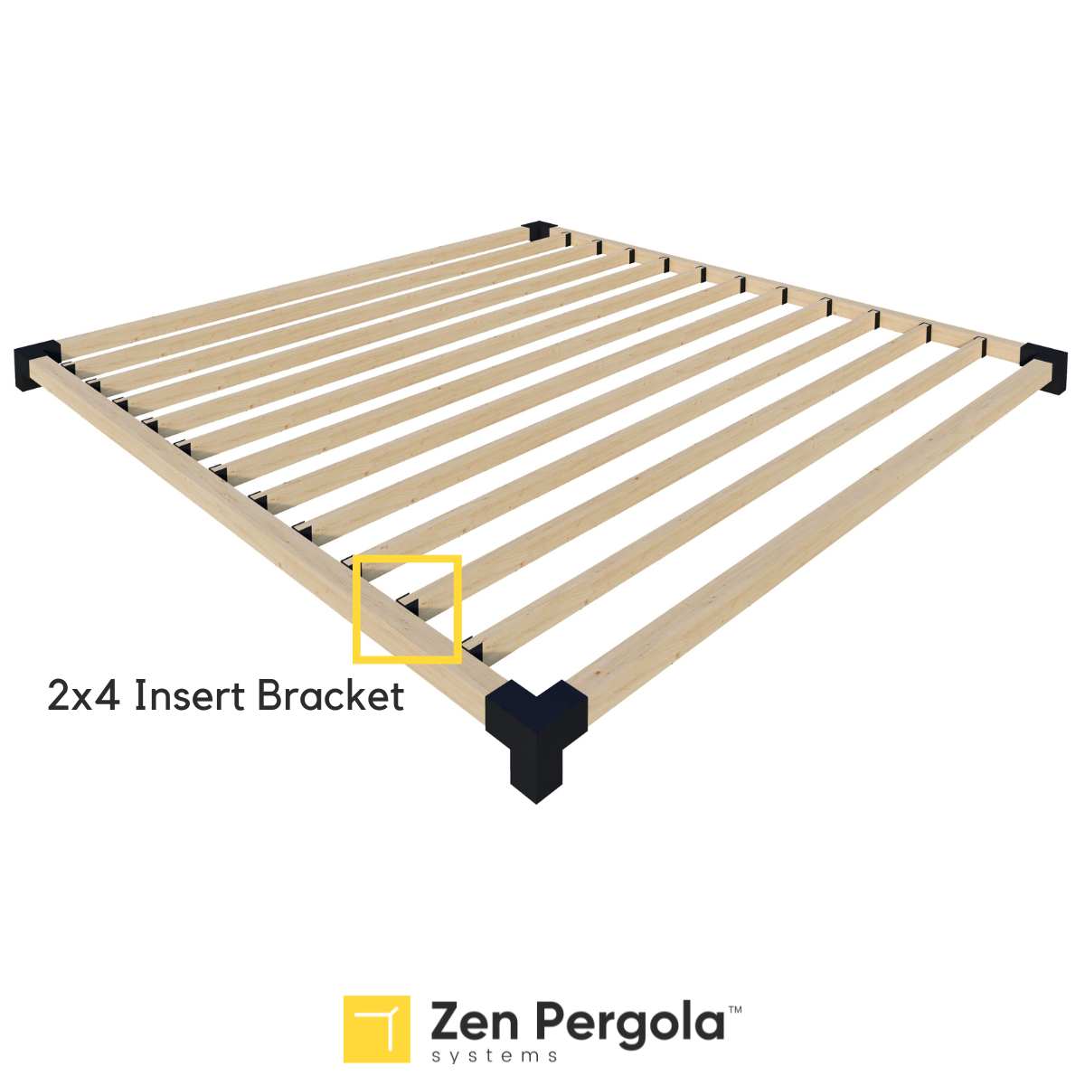 Pergola Insert Bracket (for 2x4 Wood Slats)