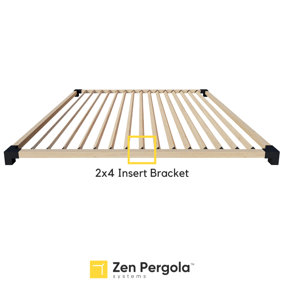Pergola Insert Bracket (for 2x4 Wood Slats)