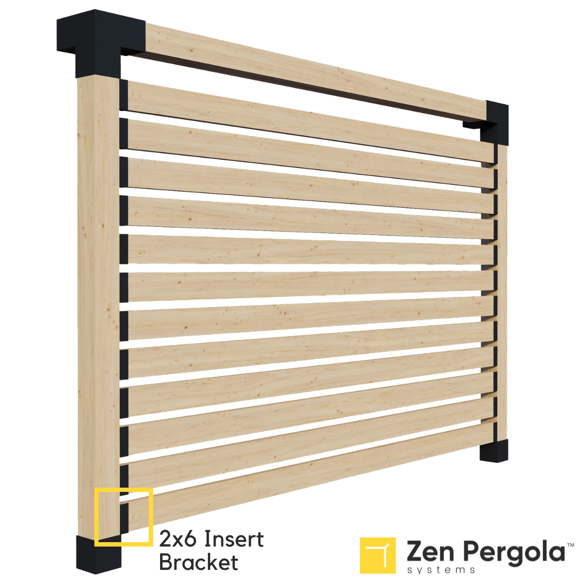 Pergola Insert Bracket (for 2x6 Wood Slats)