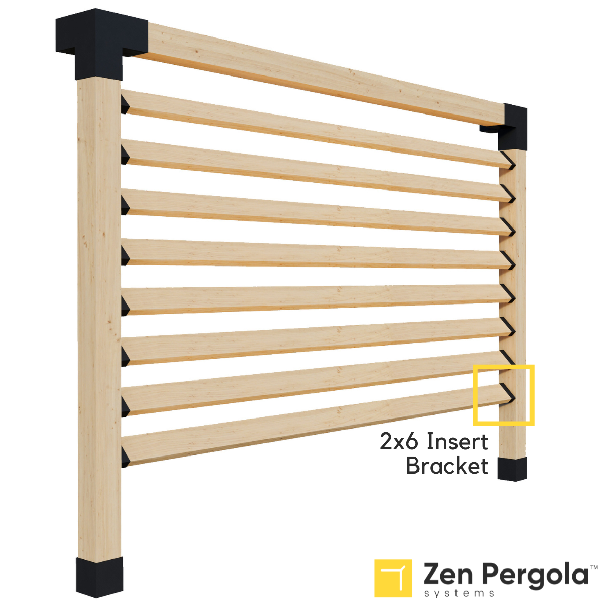 Pergola Insert Bracket (for 2x6 Wood Slats)