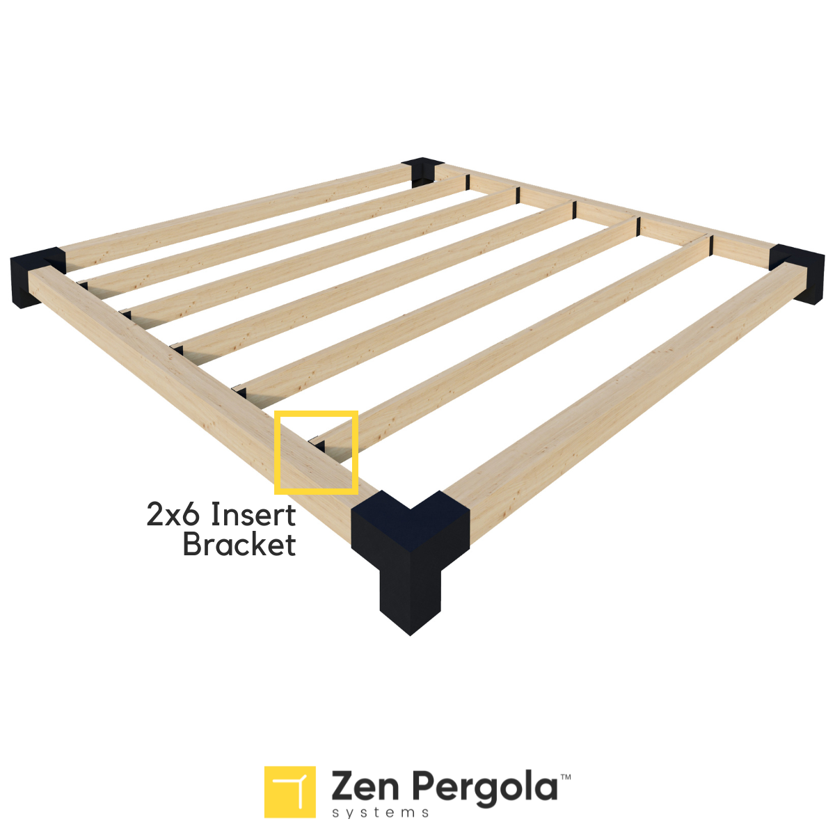 Pergola Insert Bracket (for 2x6 Wood Slats)