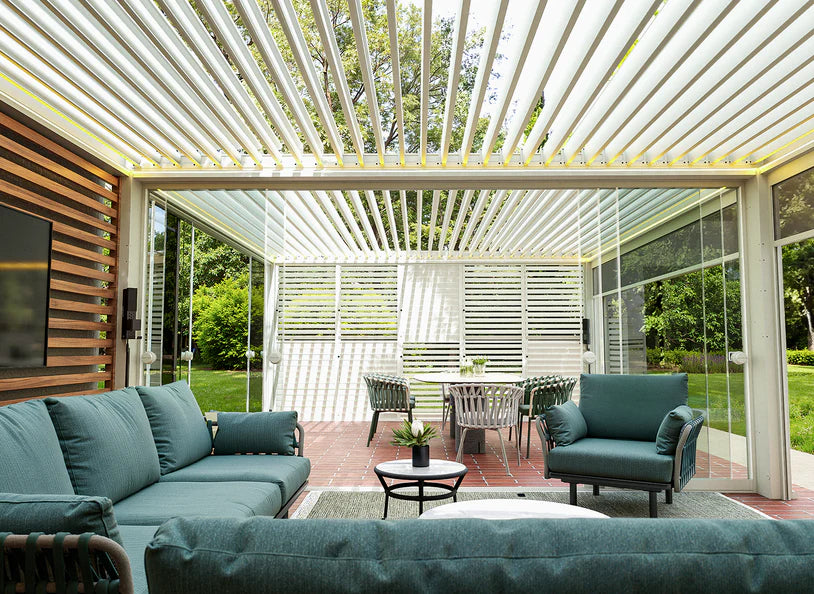 FlexPatio POWER+ PRO Gen 2 Motorized Pergola (Wall-Mounted)