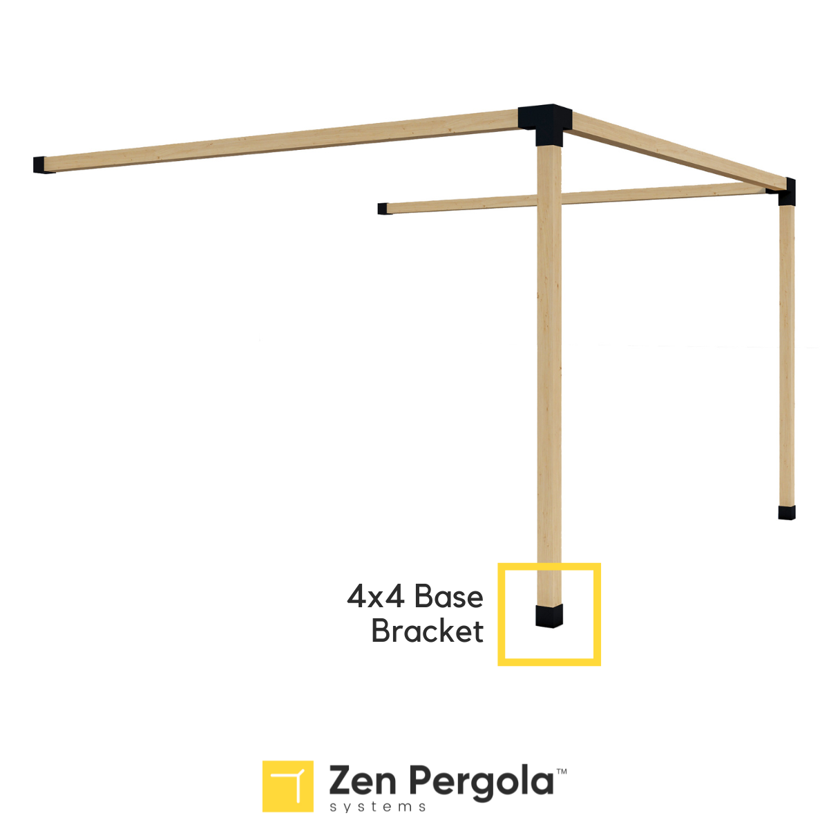 Pergola Base Bracket (for 4x4 Wood Posts)