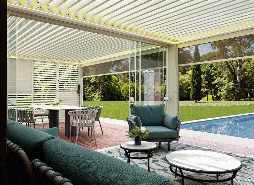 FlexPatio POWER+ PRO Gen 2 Motorized Pergola (Wall-Mounted)